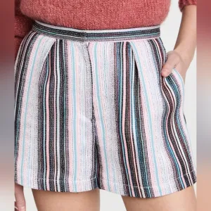 NWT IRO | High-Waisted Striped Toile Shorts