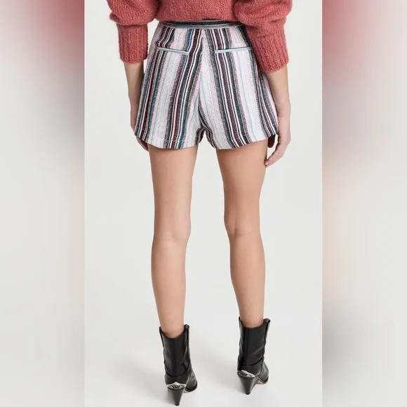 NWT IRO | High-Waisted Striped Toile Shorts