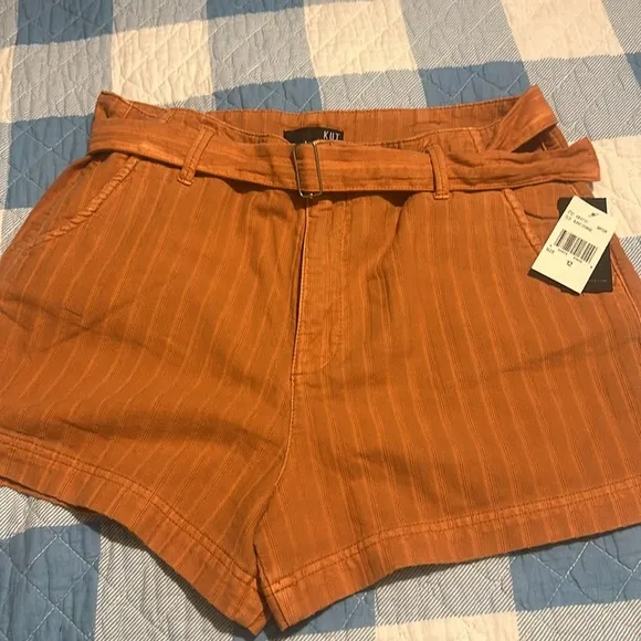 NWT KUT FROM THE KLOTH Justine BeltedTrouser Shorts