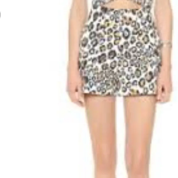 NWT Line &amp; Dot High Waisted Leopard Shorts Size S