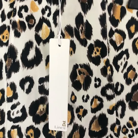 NWT Line &amp; Dot High Waisted Leopard Shorts Size S