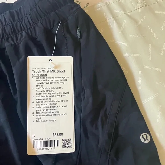 NWT Lululemon Track That High Rise Shorts 5&quot;, Sz 6, Heritage 365 Camo Deep Coal