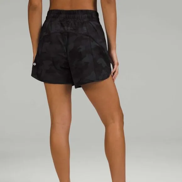 NWT Lululemon Track That High Rise Shorts 5&quot;, Sz 6, Heritage 365 Camo Deep Coal