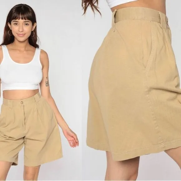 NWT VINTAGE Tail Pleated High Waisted Shorts #New Old Stuff