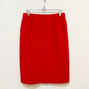 NWT Vintage Worth 100% Wool Red Pencil Skirt