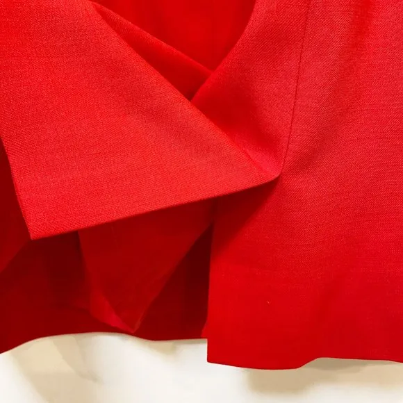 NWT Vintage Worth 100% Wool Red Pencil Skirt