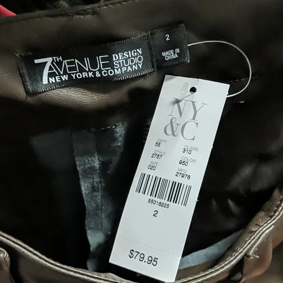 NY&amp;Co Faux-Leather Pleated Bermuda Shorts