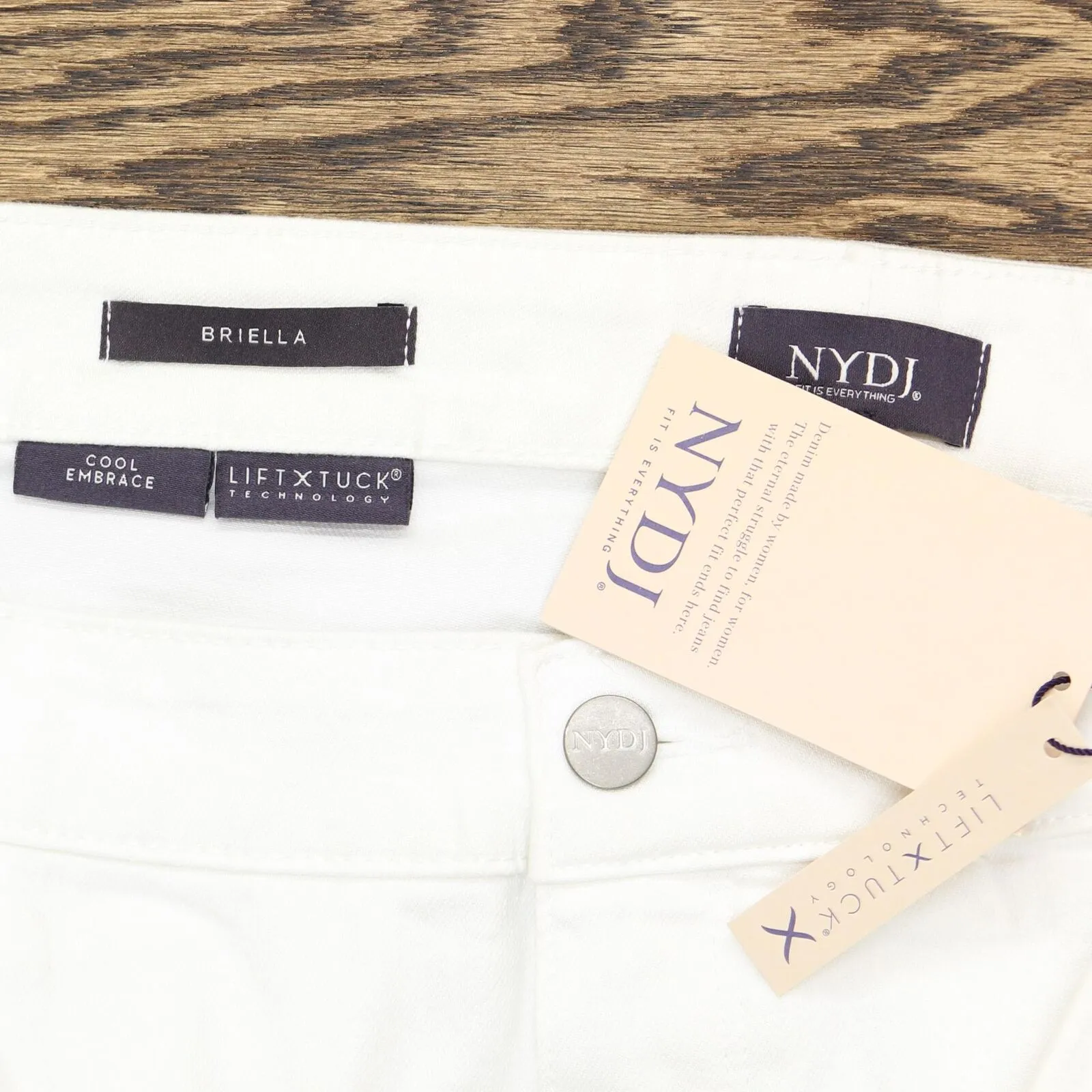 NYDJ Plus Size Briella Denim Shorts With Roll Cuff