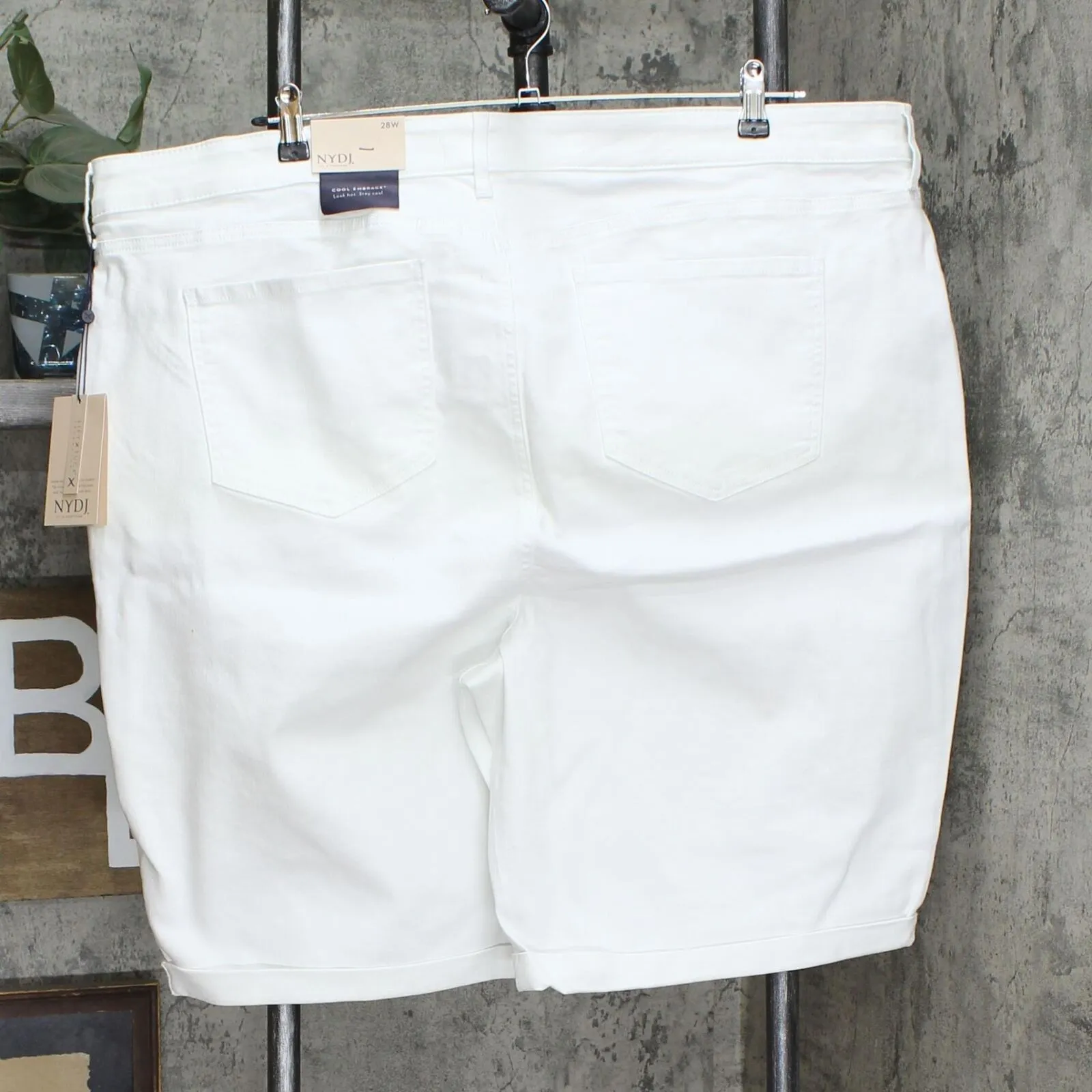 NYDJ Plus Size Briella Denim Shorts With Roll Cuff
