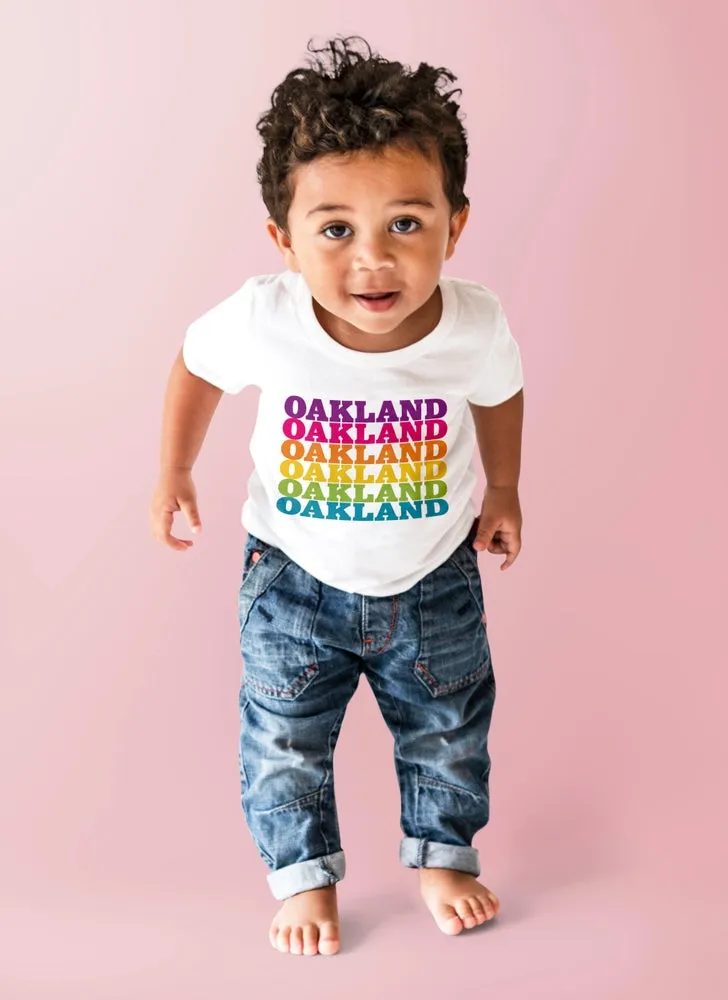 Oakland Rainbow Kids Tee (two colors)