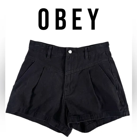 Obey Soho Women’s High Waisted Denim Shorts