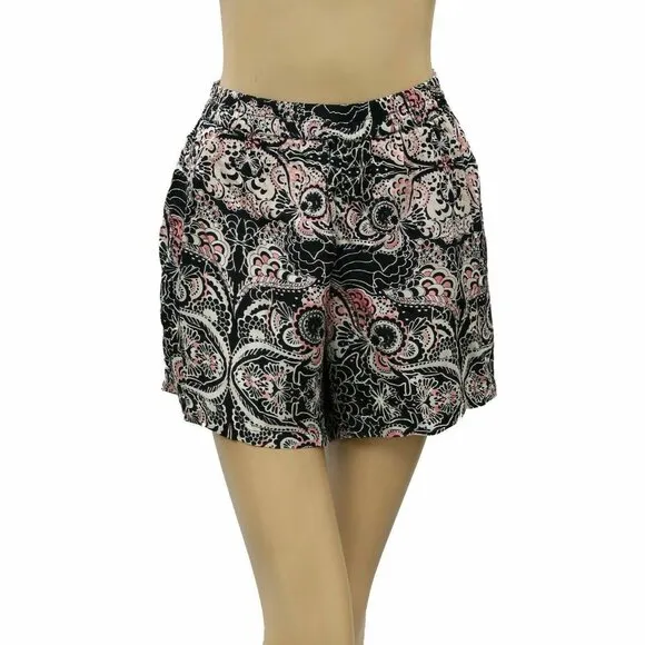 Odd Molly Anthropologie Floral Printed Shorts Pocket High Waisted M NWT 223129