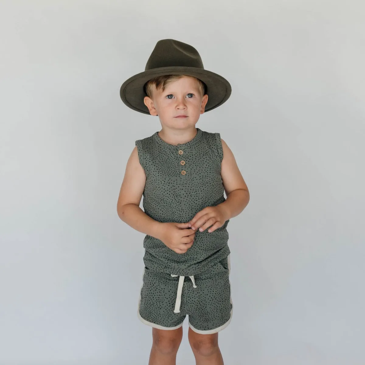 Organic Dapple Henley Tank Top