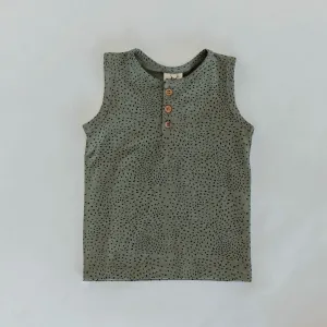 Organic Dapple Henley Tank Top