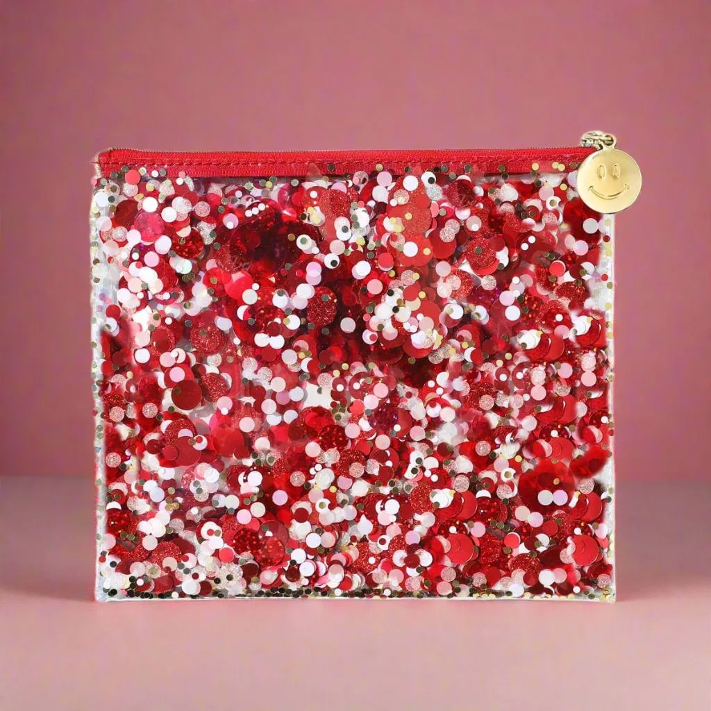 Packed Party Spirit Squad Rally Red Confetti Everything Pouch