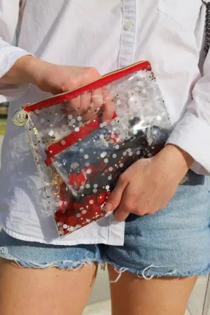 Packed Party Spirit Squad Rally Red Confetti Everything Pouch