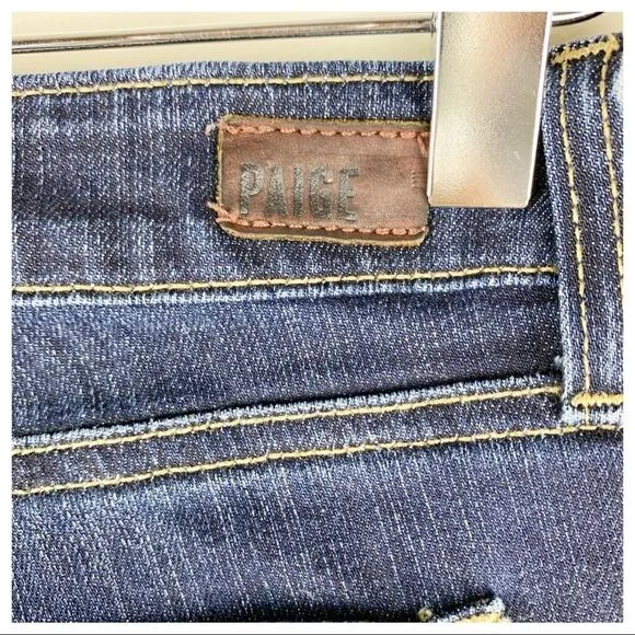 Paige Cutoff Stretch Denim Bermuda Jean Shorts Sz 26