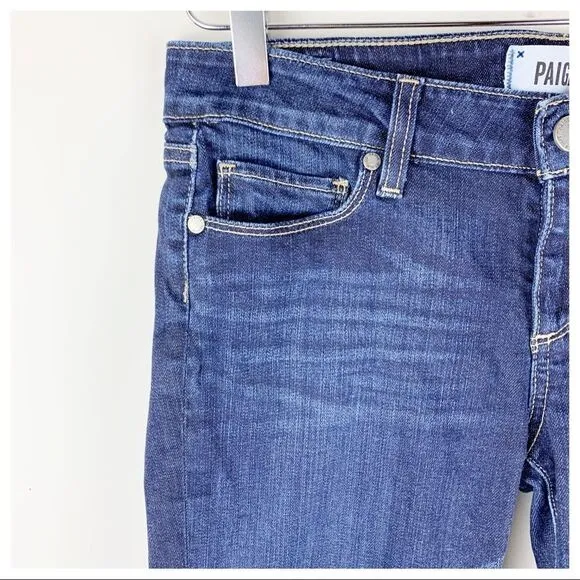 Paige Cutoff Stretch Denim Bermuda Jean Shorts Sz 26