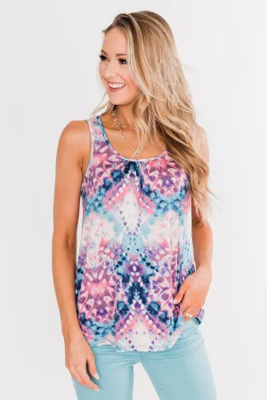 Painting The Sky Watercolor Tank Top- Multi Color