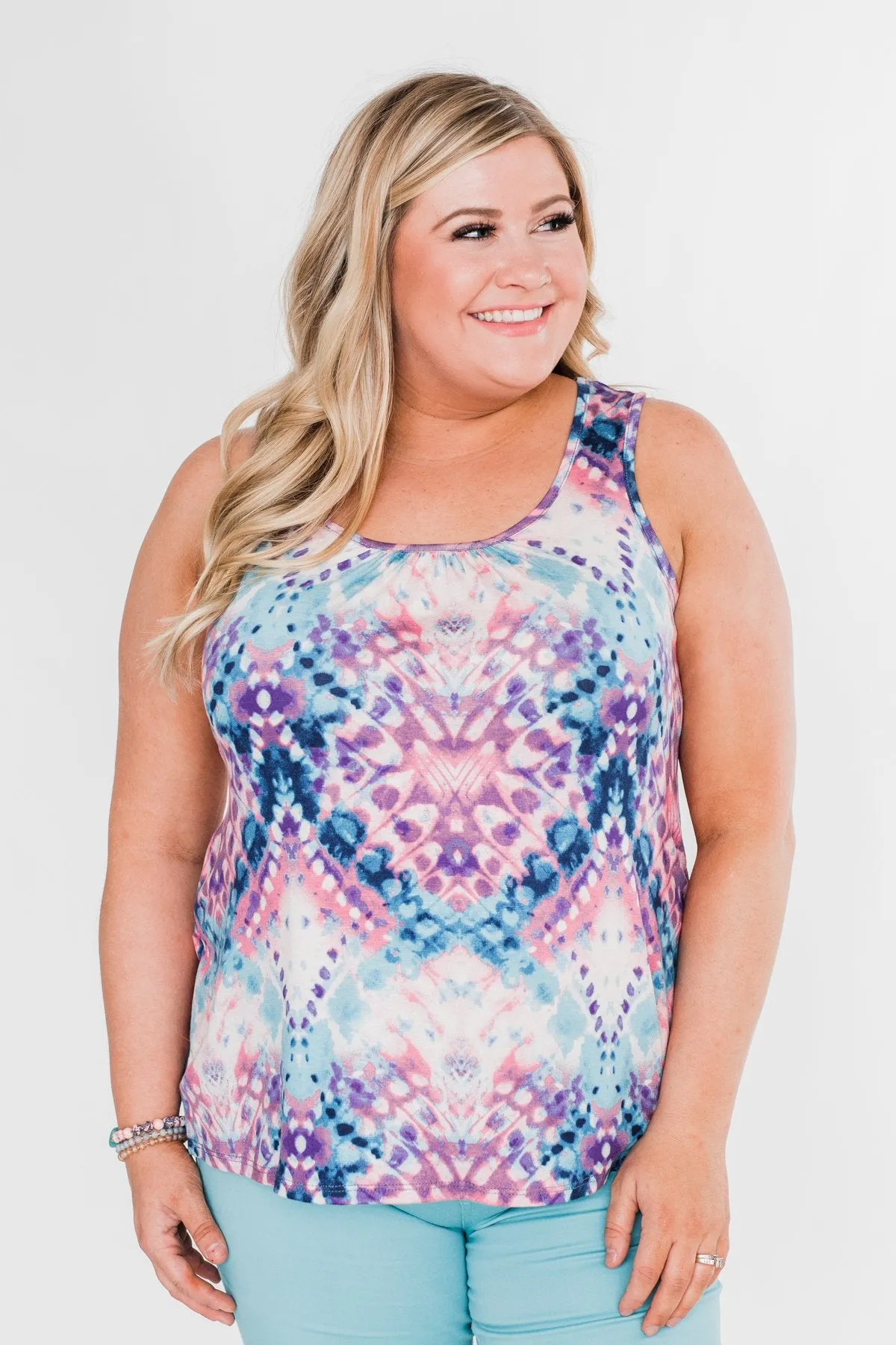 Painting The Sky Watercolor Tank Top- Multi Color