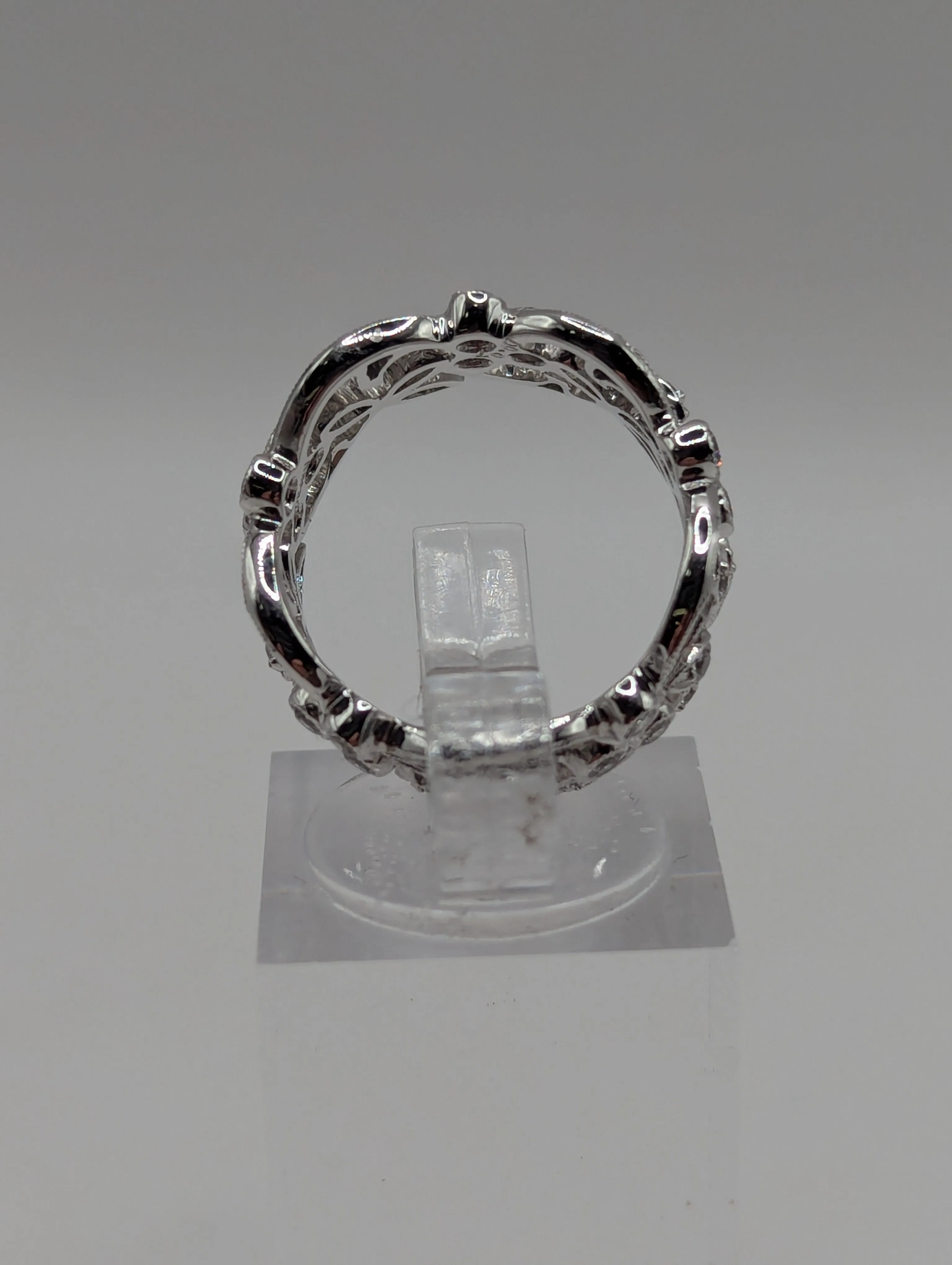 PARADE DESIGN Ladies 0.67CTW Diamond Eternity Designer Ring in 18K White Gold, New Item #bd0839-et
