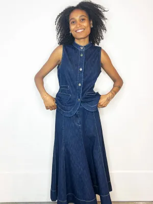 Passion Denim Waistcoat - Indigo