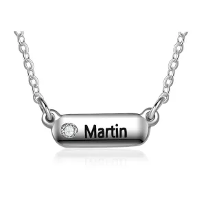 Personalized 1 Name And 1 Birthstone Necklace