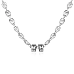 Personalized Engraved 2 Names Stainless Steel Chain