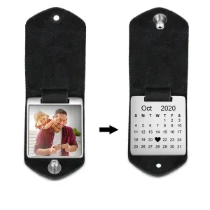 Personalized Photo Leather Keychain