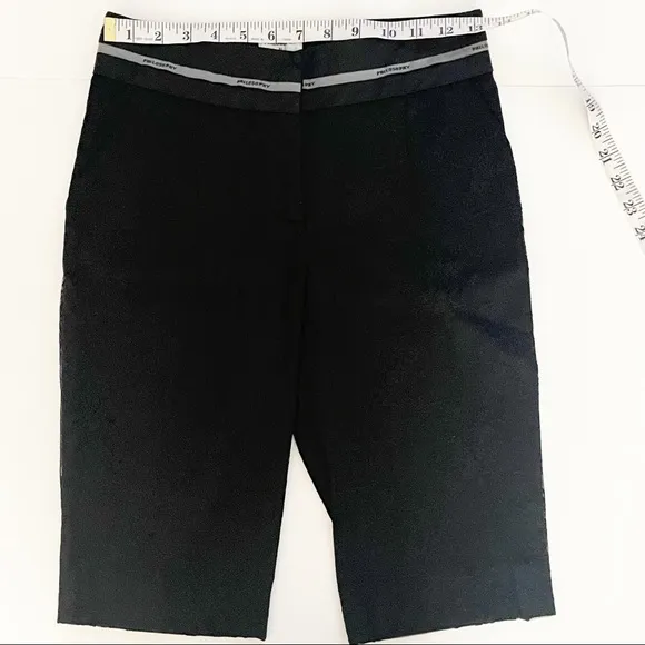 Philosophy Di Alberta Ferretti Lace Bermuda Shorts Black Size 2