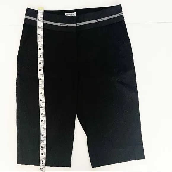 Philosophy Di Alberta Ferretti Lace Bermuda Shorts Black Size 2