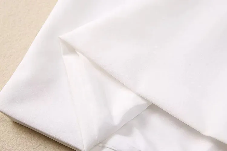 Phoenix Striped Bow O-Neck Long Sleeves Office Lady Dress