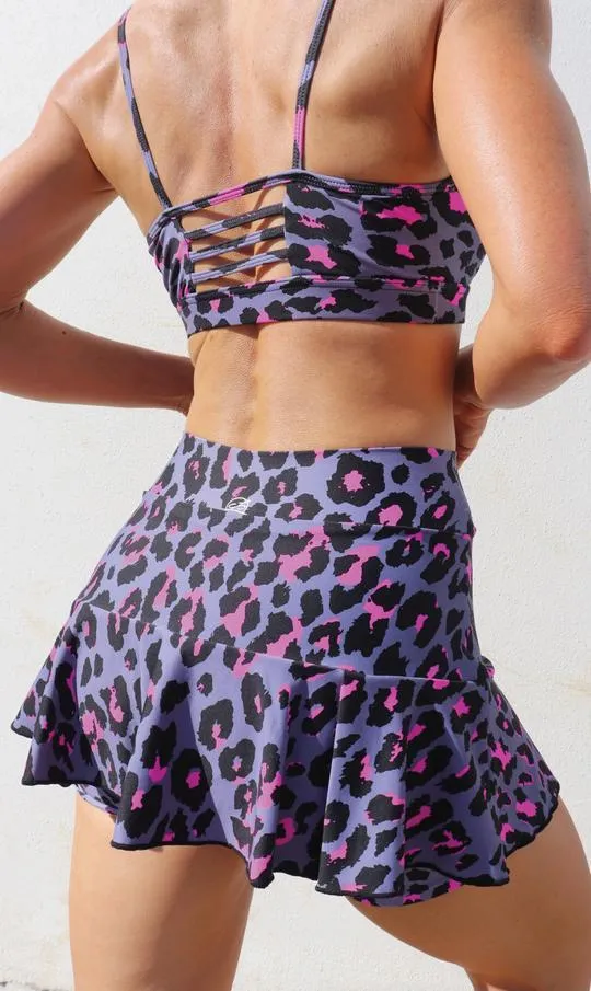 Pink Leopard Skort with Pockets