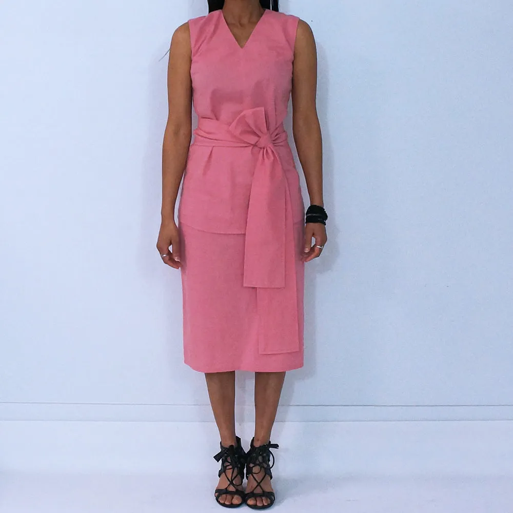 Pink Pencil Cotton Skirt | ALPHONSINA