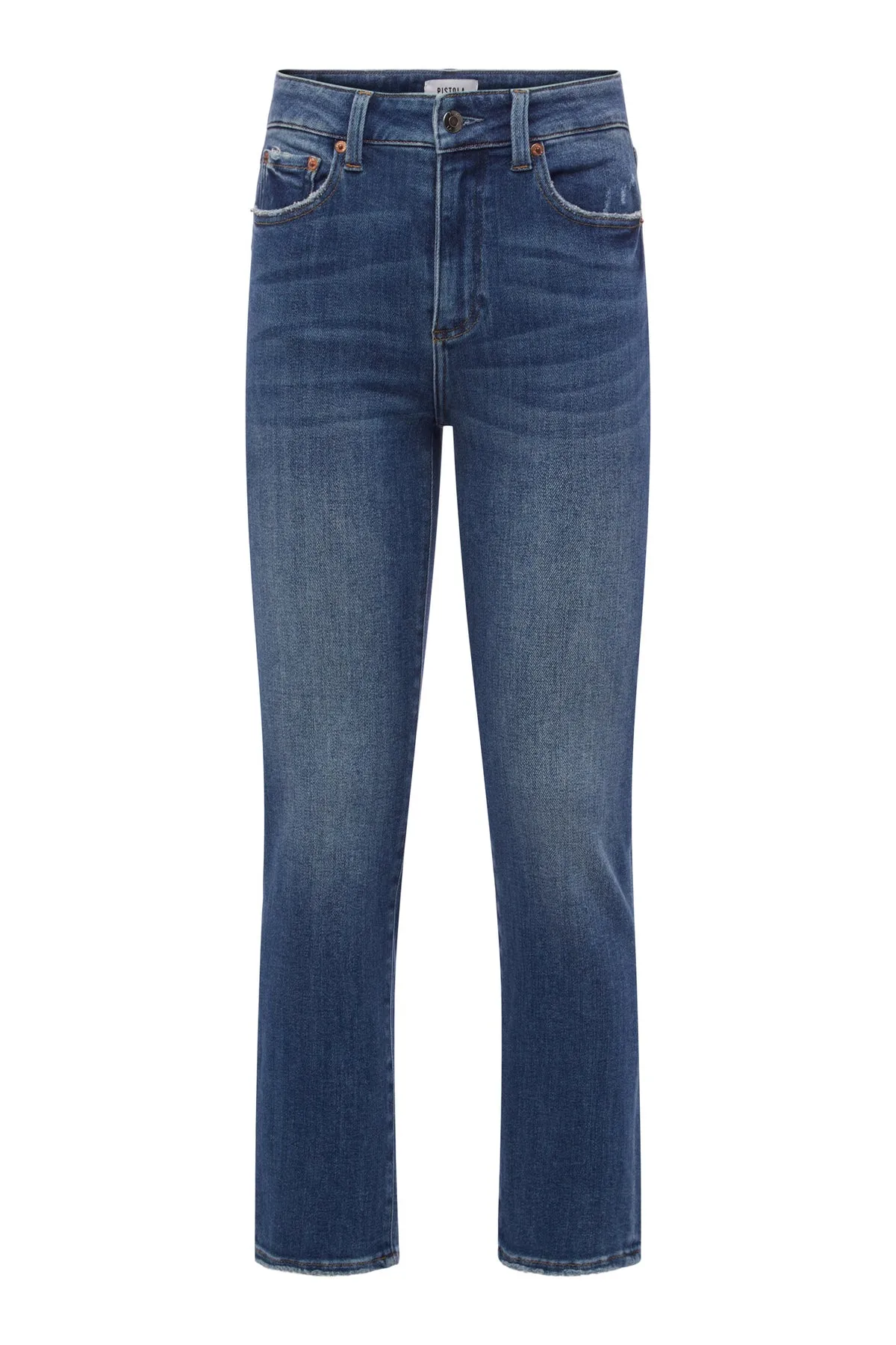 PISTOLA | Monroe Crop High Rise Slim Cigarette | Indigo