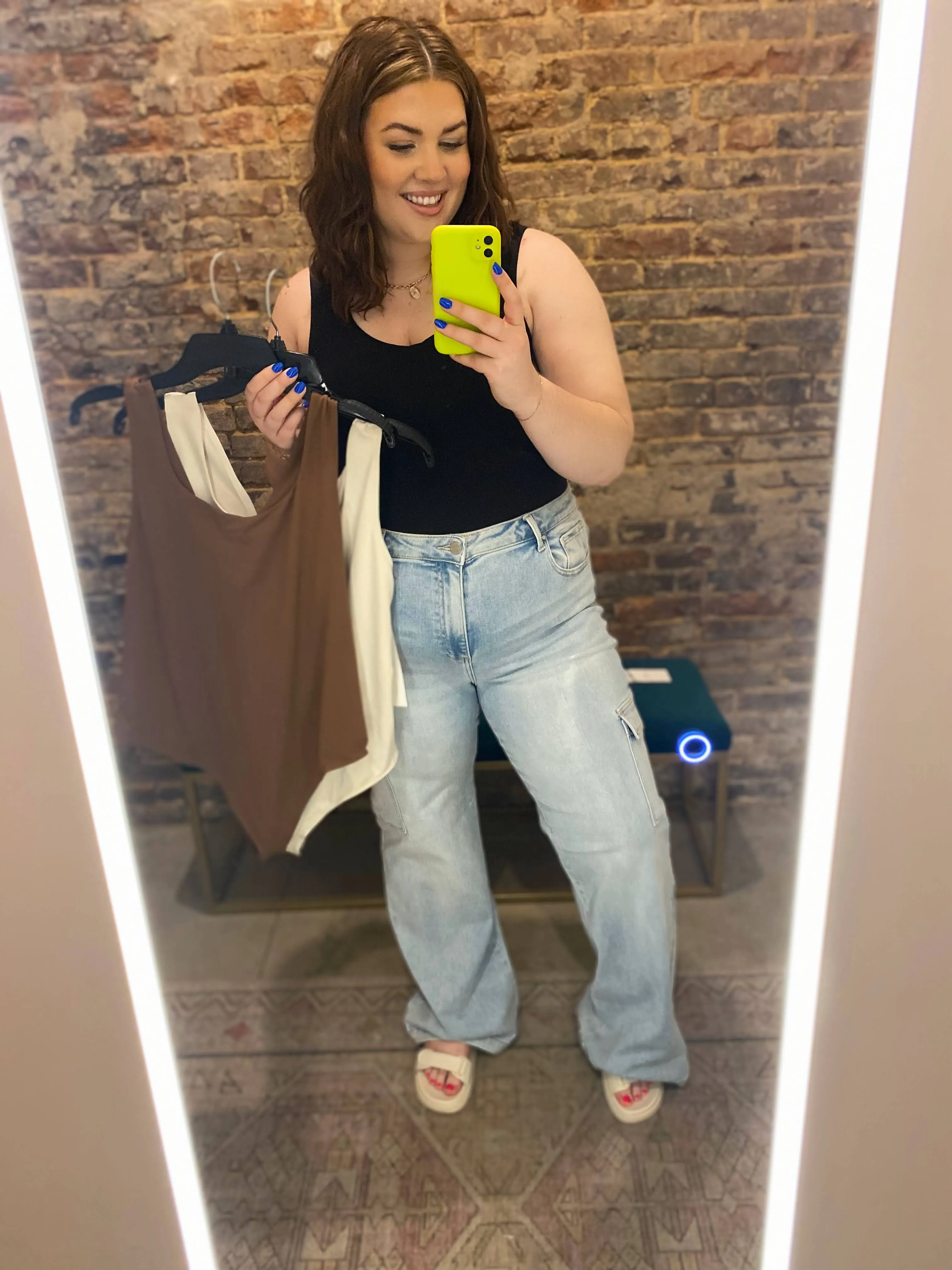 PLUS SIZE BUTTER SQUARE NECK BODYSUIT