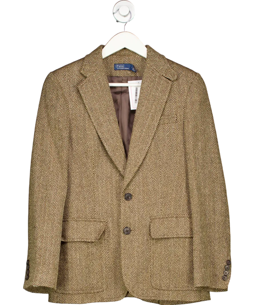 Polo Ralph Lauren Brown The Rl67 Herringbone Jacket UK S