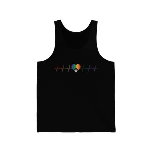 Pride Pulse Rainbow Heart Tank Top