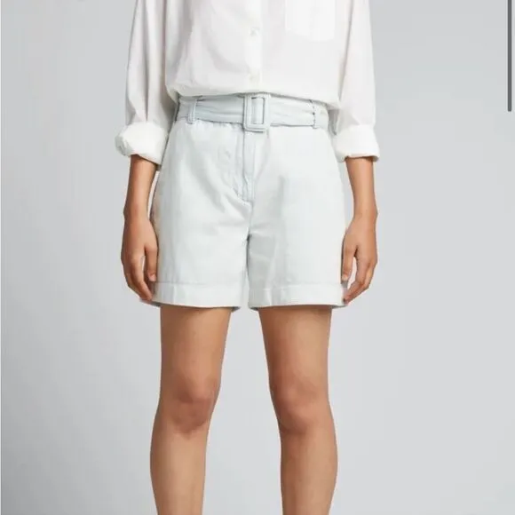 Proenza Schouler Chambray High Waist Shorts