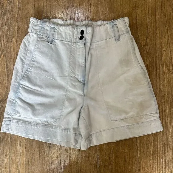 Proenza Schouler Chambray High Waist Shorts