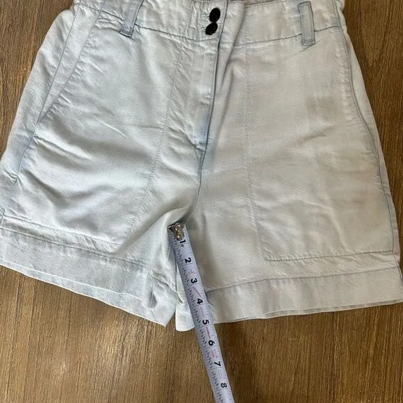 Proenza Schouler Chambray High Waist Shorts