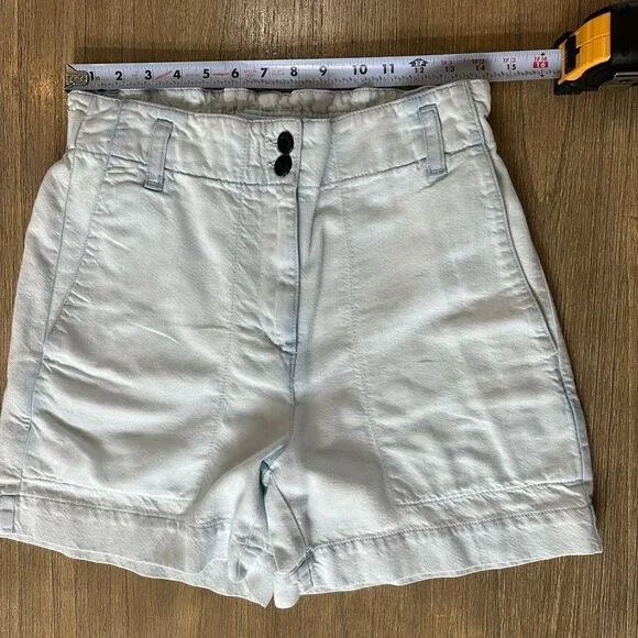 Proenza Schouler Chambray High Waist Shorts