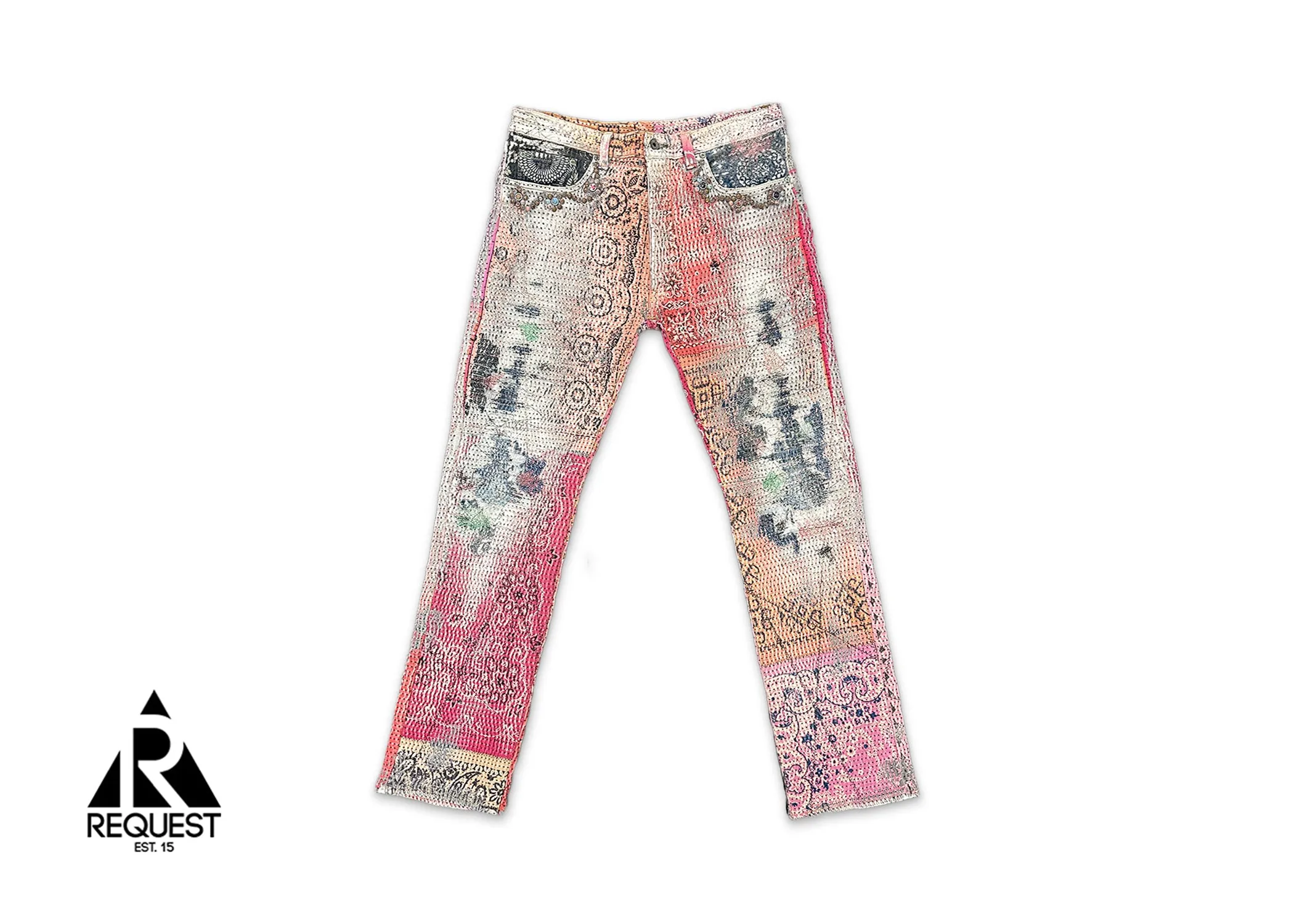 Proleta Re Art Rhinestone Boro Denim "Serial 364"