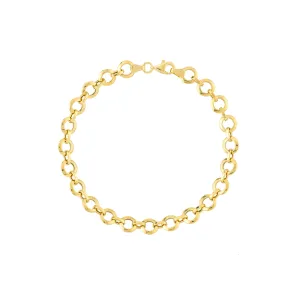Puffed Round Link Bracelet