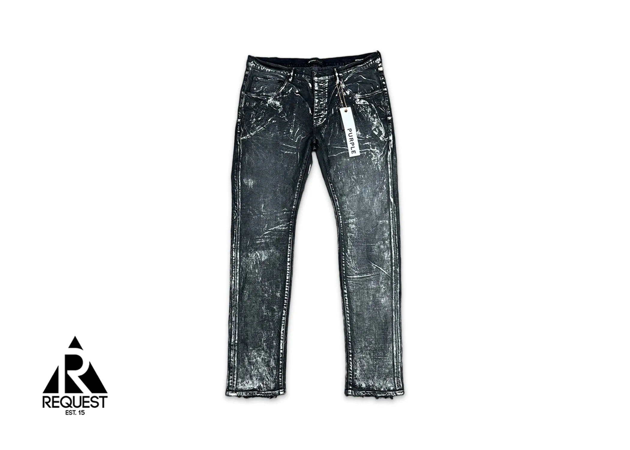 Purple Brand "Black X-Ray With Silver Foil Jean"
