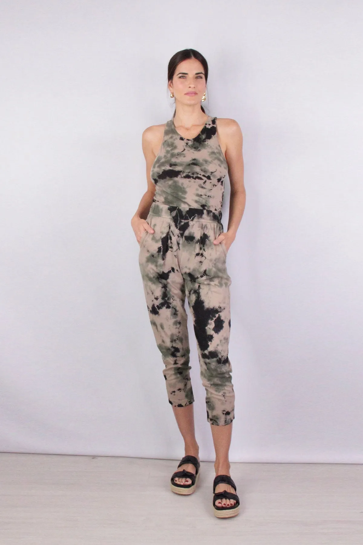 Racerback Tank in Army Calico