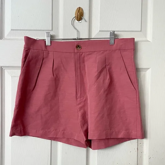 Rachel comey salmon pink high waisted shorts
