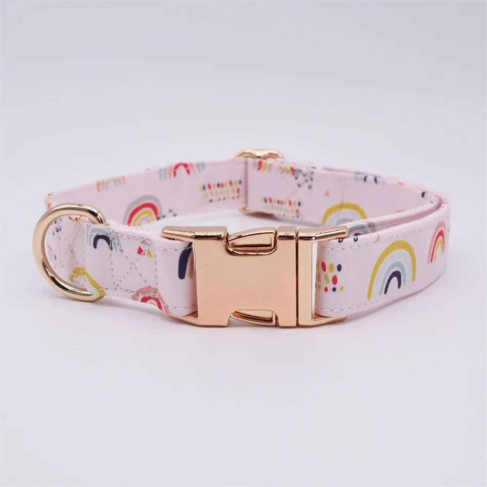 Rainbow Dots Butterfly Collar: Personalized ID Collars