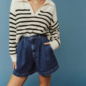 Reformation Francis High Rise Pleated Shorts