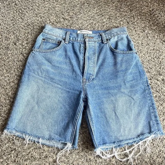 Reformation Jeans Allie Jean Shorts Womens 24 Shasta Blue Wash Mid Thigh Length